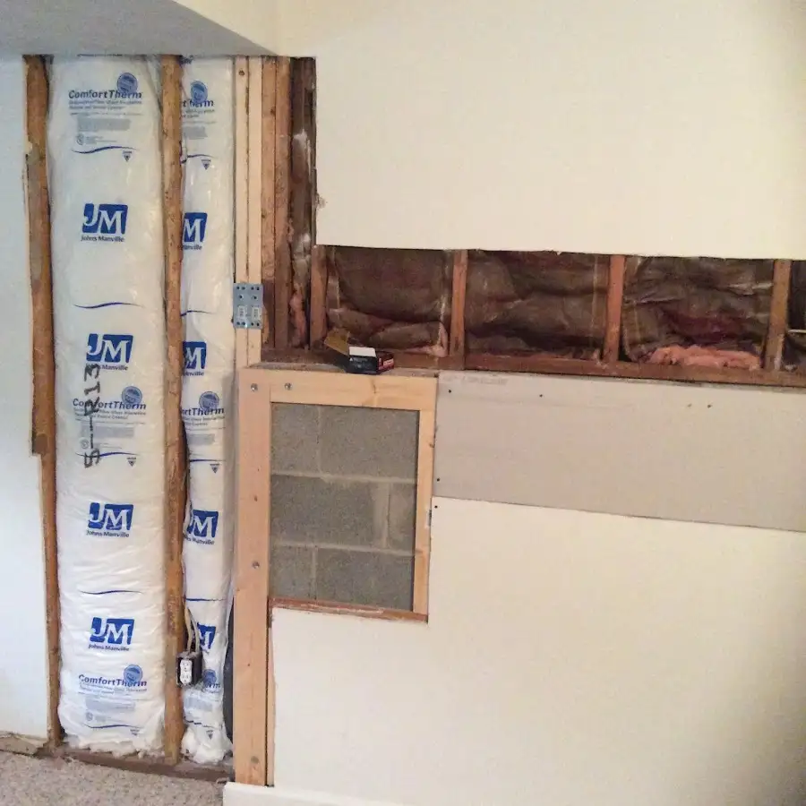 Wall insulation replacement during Contents Cleaning & Restoration in North Chicago